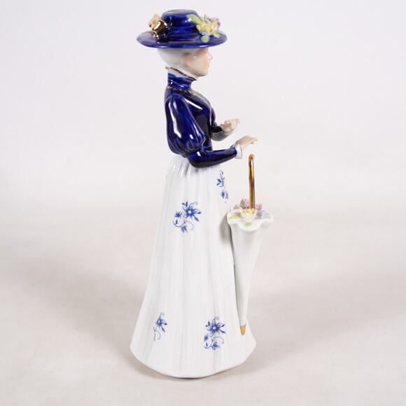 Vintage Mary Poppins Porcelain Figure Victorian Lady Woman Statue Art Sculpture - Picture 3 of 12